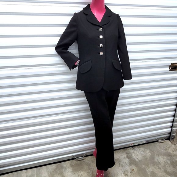 1960s B. Altman Vintage Suit Pants Jacket Set SM - Picture 3 of 13